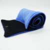 rouleau de papier toilette lavable bleu et tissu noir