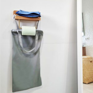 1 sac rangement, stockage et lavage papier toilette lavable – P’Bag – Gris