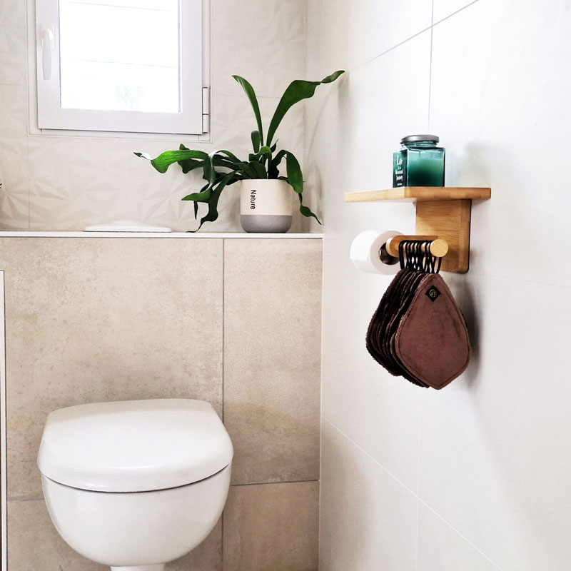 Papier toilette lavable, réutilisable en lot de 10 feuilles motif