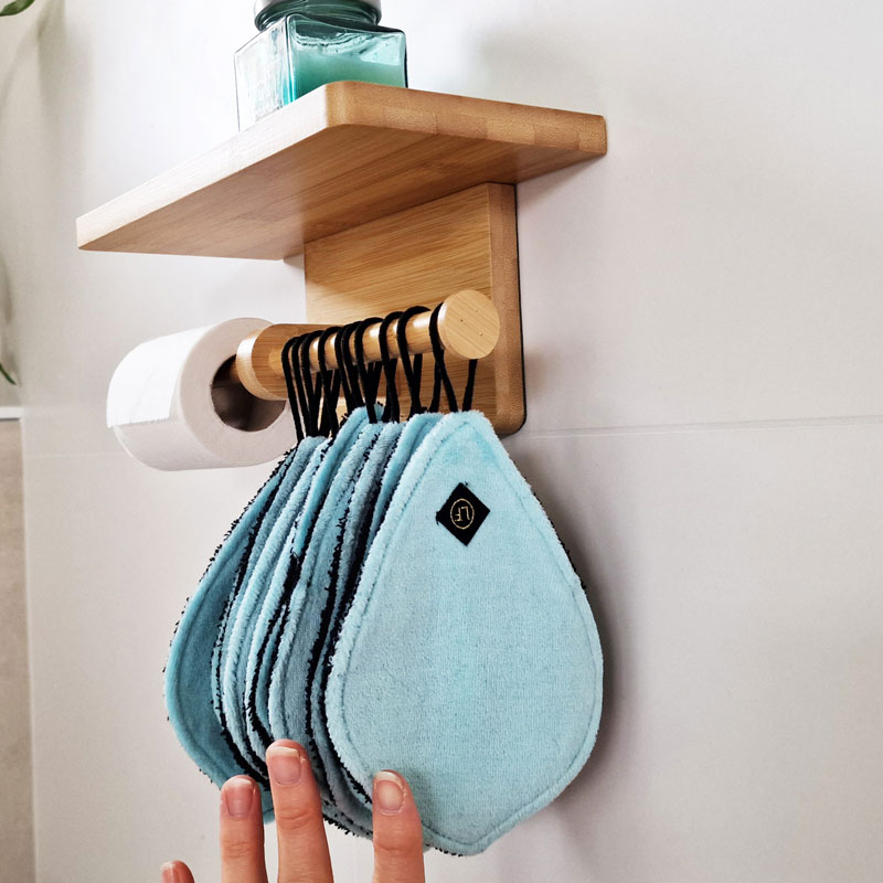 1 sac rangement, stockage et lavage papier toilette lavable - P'Bag - Gris