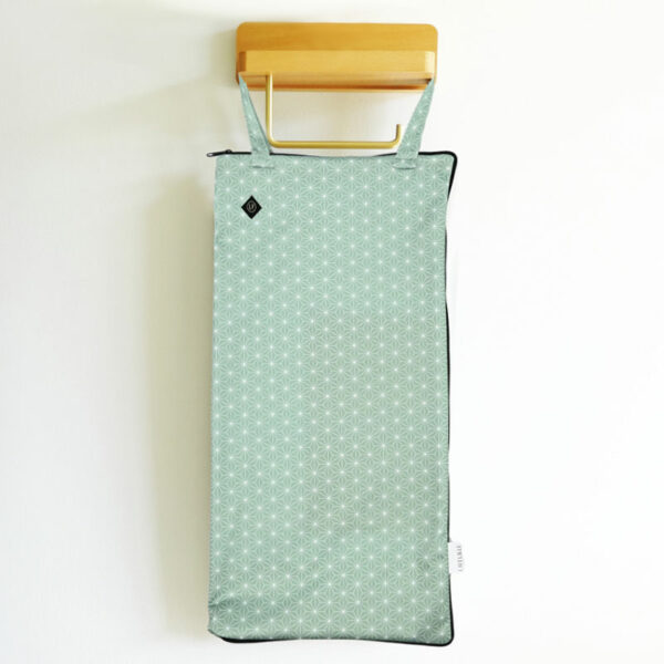 sac de stockage P'bag vert amande de la marque Lafeuille pour le papier toilette lavable