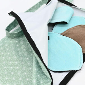 1 sac rangement, stockage et lavage papier toilette lavable – P’Bag – Asanoha Amande