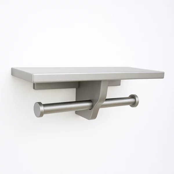 Porte papier toilette double - Argenté – Image 2