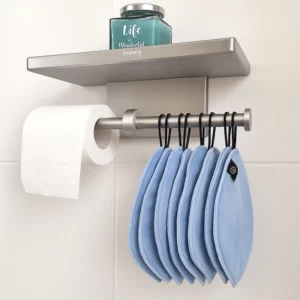 Porte papier toilette double – Argenté