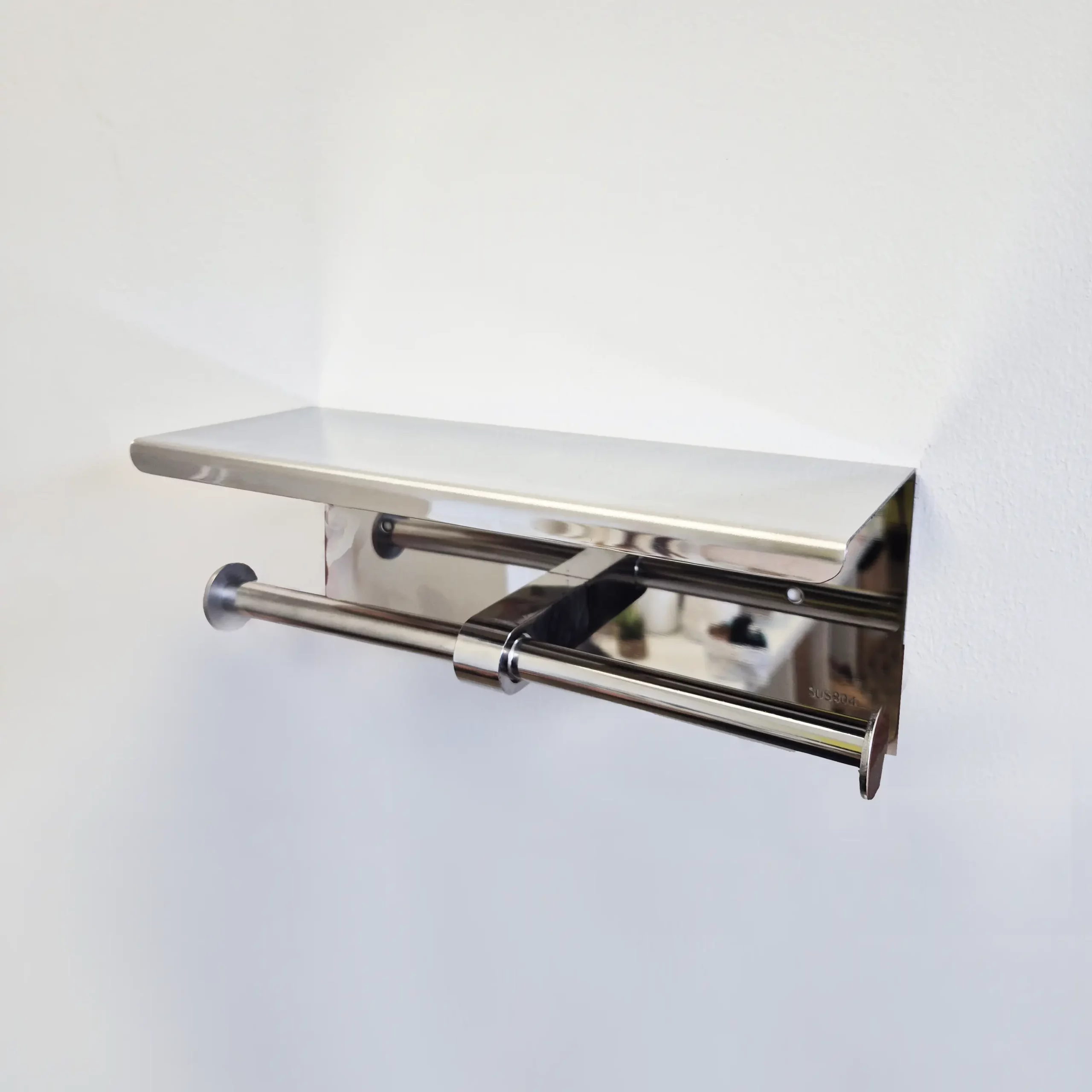 Porte papier toilette double - Argenté