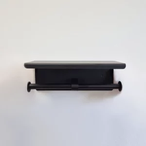 Porte papier toilette double – Noir mat