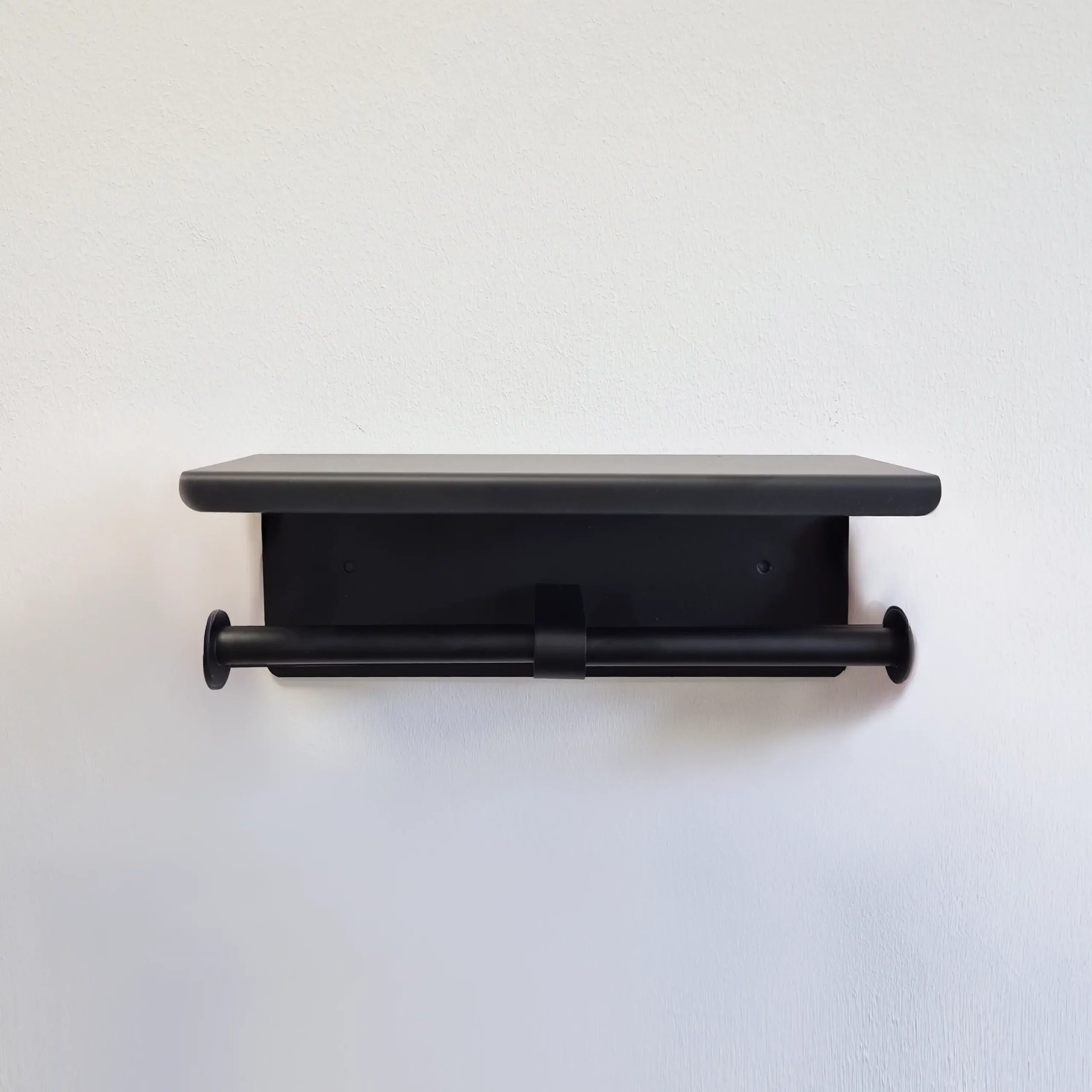 Porte papier toilette double - Noir mat