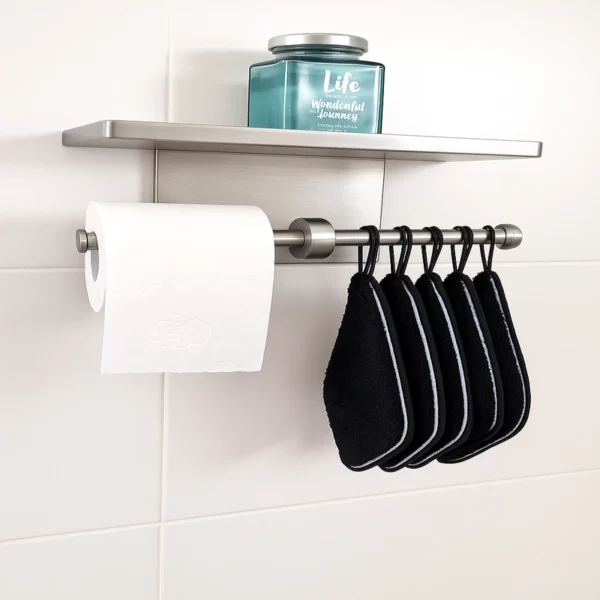 Porte papier toilette double - Argenté – Image 3