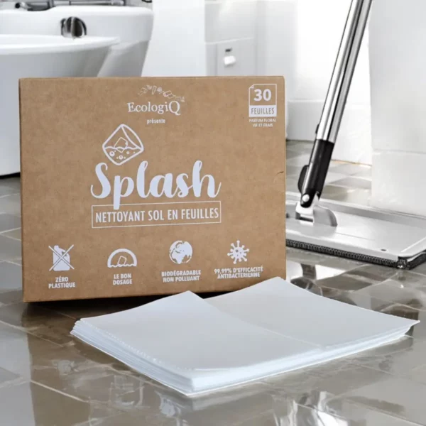 Nettoyant Sol en feuilles Splash - 30 feuilles (30 à 60 lavages)