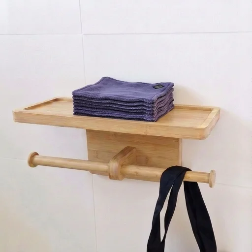 Papier toilette lavable - 5 rectangles sans pressions - Bleu nuit