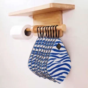 Papier toilette lavable Lafeuille – 5 pièces – Ecume azure